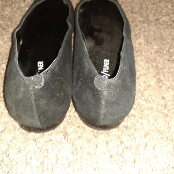 DONALD PLINER-Palma Suede/Leather Flat Skimmer-Black-Size 7-NWOB - Picture 5 of 7